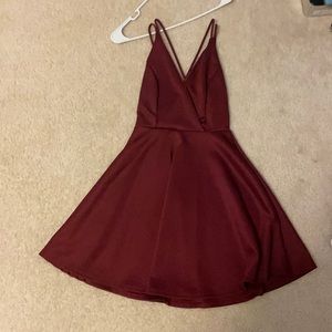 Burgundy skater dress